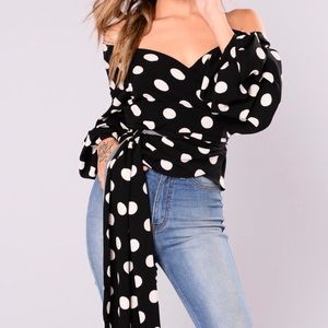Polka dot blouse